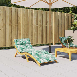 Cuscino per Lettino Motivo Foglie 180x60x4 cm in Tessuto Oxford 361864