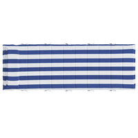 Cuscino per Lettino Righe Bianche e Blu 180x60x4 Tessuto Oxford 361867