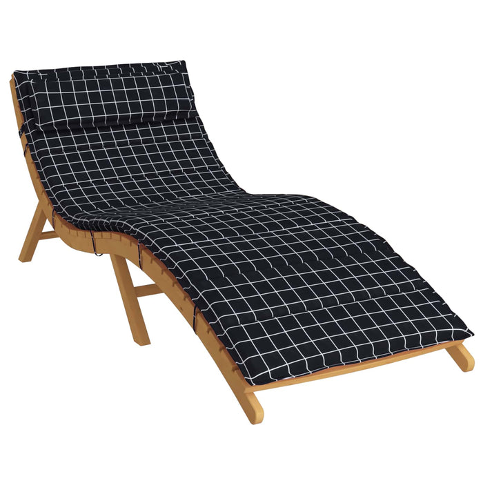 Cuscino per Lounger Sole Nero 178 x 60 x 4 cm Tessuto Oxford 361868