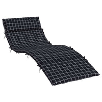 Cuscino per Lounger Sole Nero 178 x 60 x 4 cm Tessuto Oxford 361868