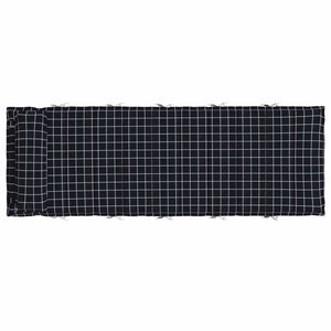 Cuscino per Lounger Sole Nero 178 x 60 x 4 cm Tessuto Oxford 361868
