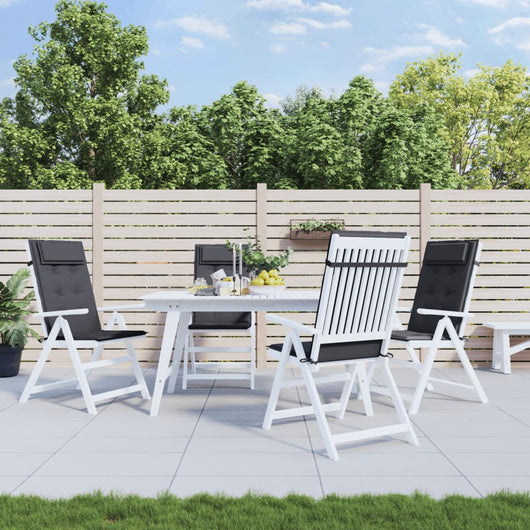 Cuscini per Sedia Schienale Alto 4 pz Antracite Tessuto Oxford 361875