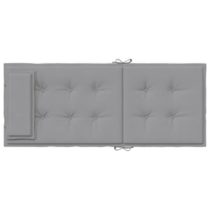Cuscini per Sedia Schienale Alto 2 pz Grigio Tessuto Oxford 361877