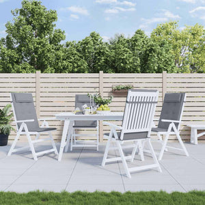 Cuscini per Sedia Schienale Alto 6 pz Grigio Tessuto Oxford 361879