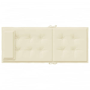 Cuscini per Sedia con Schienale Alto 2 pz Crema Tessuto Oxford 361880