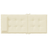 Cuscini per Sedia con Schienale Alto 4 pz Crema Tessuto Oxford 361881