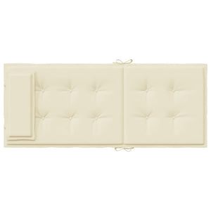 Cuscini per Sedia con Schienale Alto 4 pz Crema Tessuto Oxford 361881