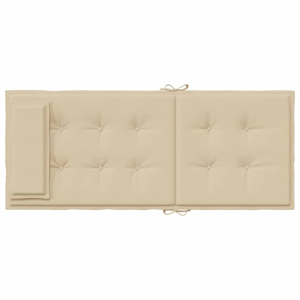 Cuscini per Sedia con Schienale Alto 6 pz Beige Tessuto Oxford 361885