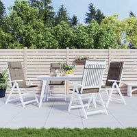 Cuscini per Sedia con Schienale Alto 4pz Tortora Tessuto Oxfordcod mxl 70296