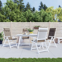 Cuscini per Sedia con Schienale Alto 4pz Tortora Tessuto Oxford 361899