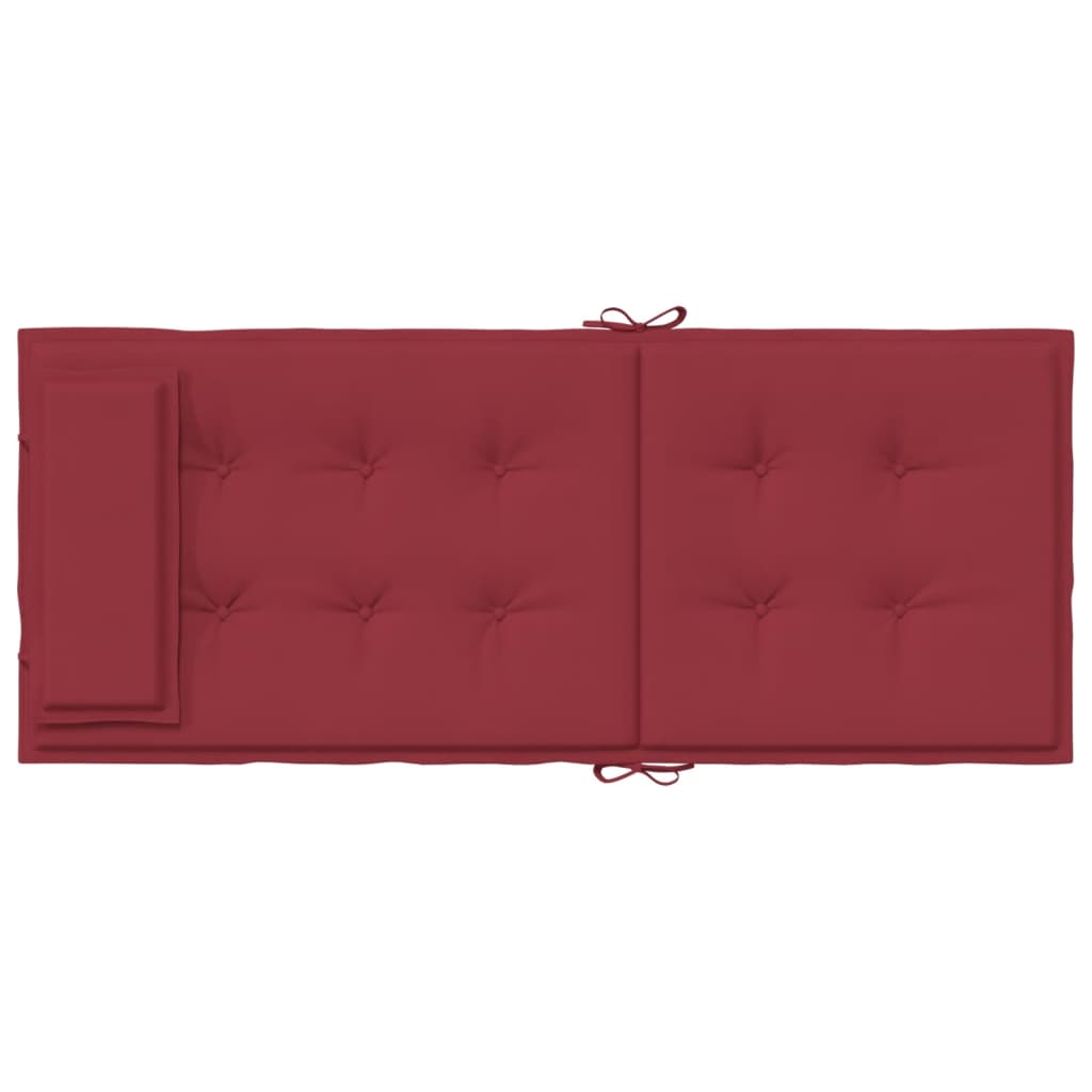 Cuscini Sedia con Schienale Alto 2 pz Rosso Vino Tessuto Oxford 361901