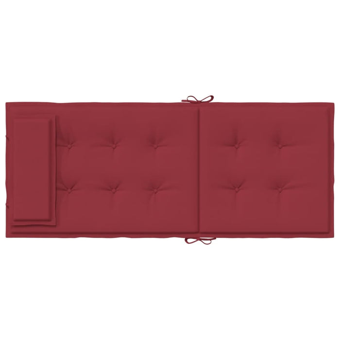 Cuscini Sedia con Schienale Alto 2 pz Rosso Vino Tessuto Oxford 361901