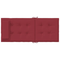 Cuscini Sedia con Schienale Alto 4 pz Rosso Vino Tessuto Oxford 361902