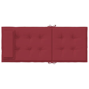 Cuscini Sedia con Schienale Alto 4 pz Rosso Vino Tessuto Oxford 361902