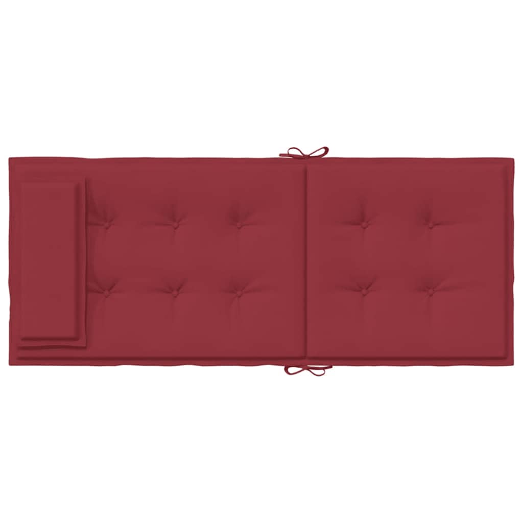 Cuscini Sedia con Schienale Alto 6 pz Rosso Vino Tessuto Oxford 361903