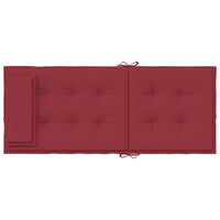 Cuscini Sedia con Schienale Alto 6 pz Rosso Vino Tessuto Oxford 361903
