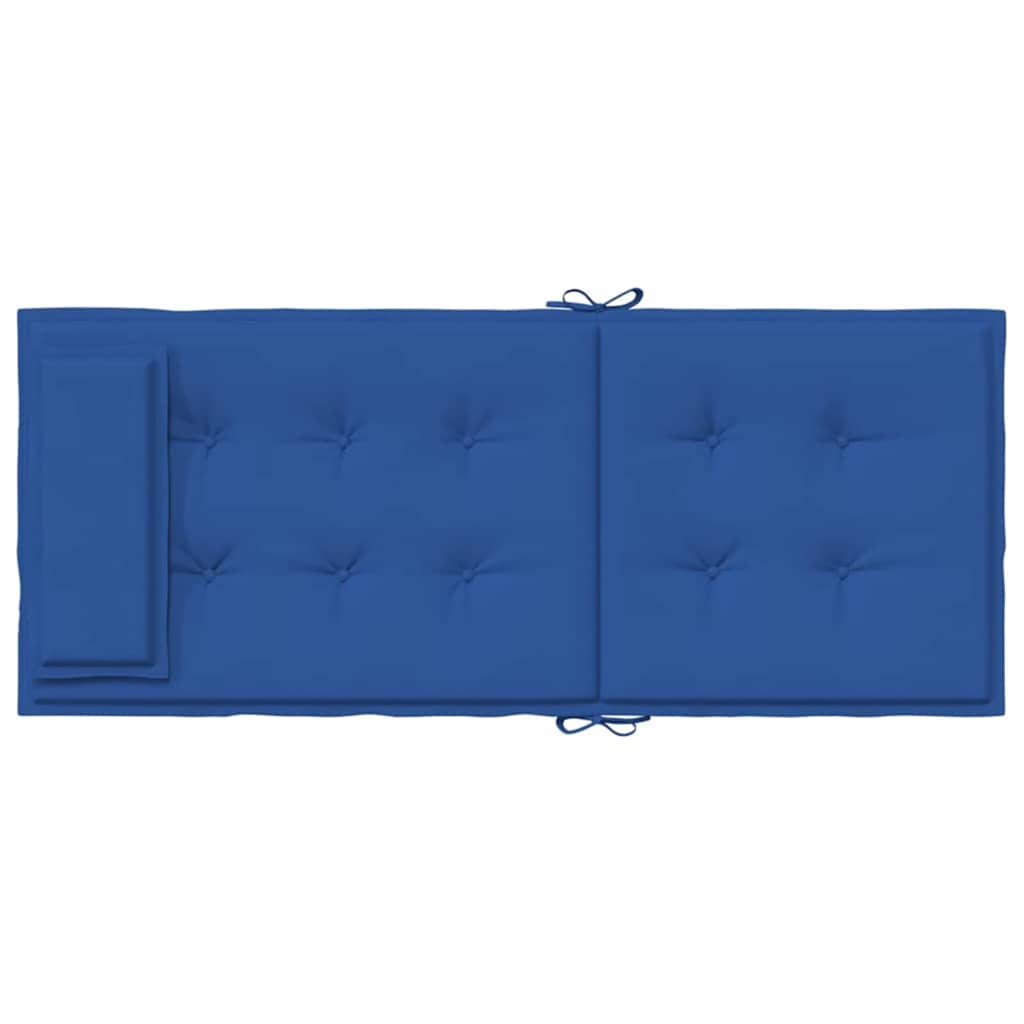 Cuscini Sedia con Schienale Alto 2 pz Blu Reale Tessuto Oxford