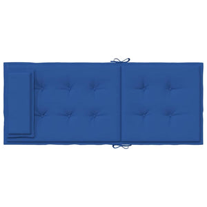 Cuscini Sedia con Schienale Alto 2 pz Blu Reale Tessuto Oxford 361904