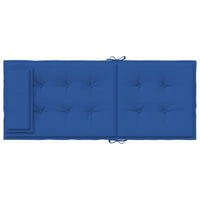 Cuscini Sedia con Schienale Alto 4 pz Blu Reale Tessuto Oxford 361905