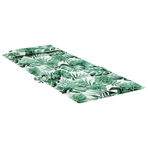 Cuscini Sedia Schienale Alto 2 pz Motivo Foglie Tessuto Oxford 361910