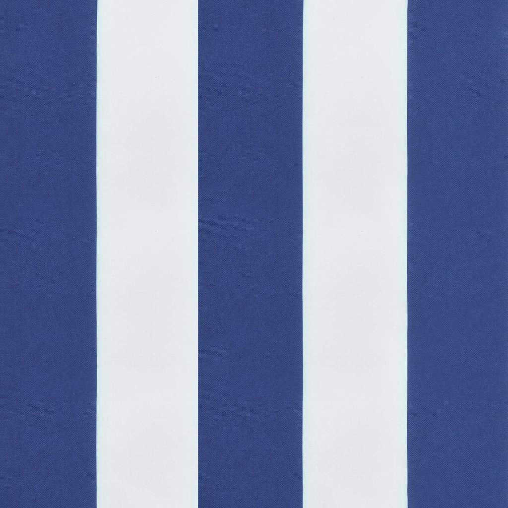 Cuscini Sedia Schienale Alto 4 pz Bianco e Blu Tessuto Oxford 361920