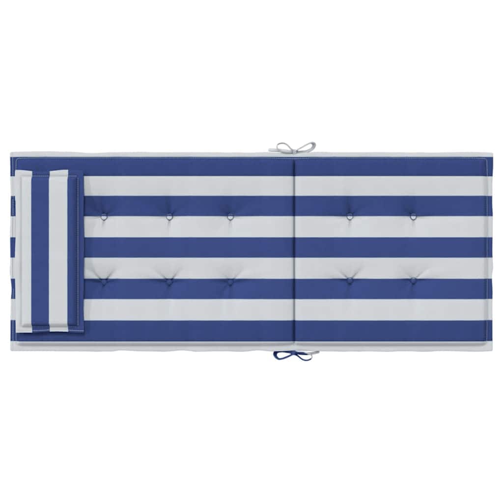 Cuscini Sedia Schienale Alto 6 pz Bianco e Blu Tessuto Oxford 361921