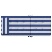 Cuscini Sedia Schienale Alto 6 pz Bianco e Blu Tessuto Oxford 361921