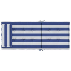 Cuscini Sedia Schienale Alto 6 pz Bianco e Blu Tessuto Oxford 361921