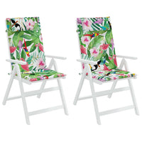 Cuscini per Sedia Schienale Alto 2pz Multicolore Tessuto Oxford 361925