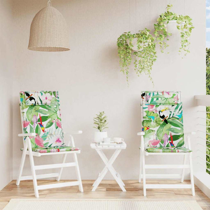 Cuscini per Sedia Schienale Alto 2pz Multicolore Tessuto Oxford 361925