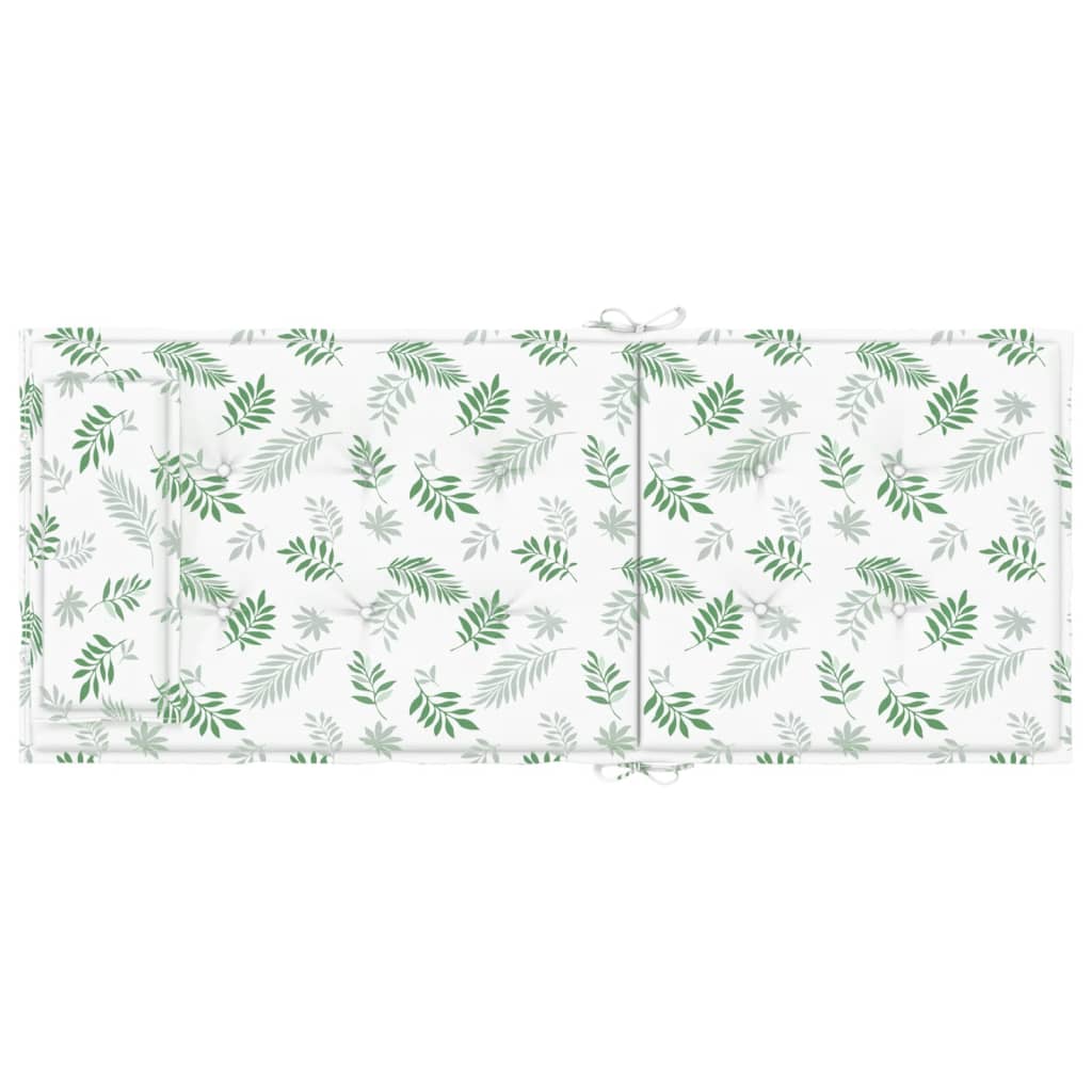 Cuscini Sedia Schienale Alto 6 pz Motivo Foglie Tessuto Oxford 361930