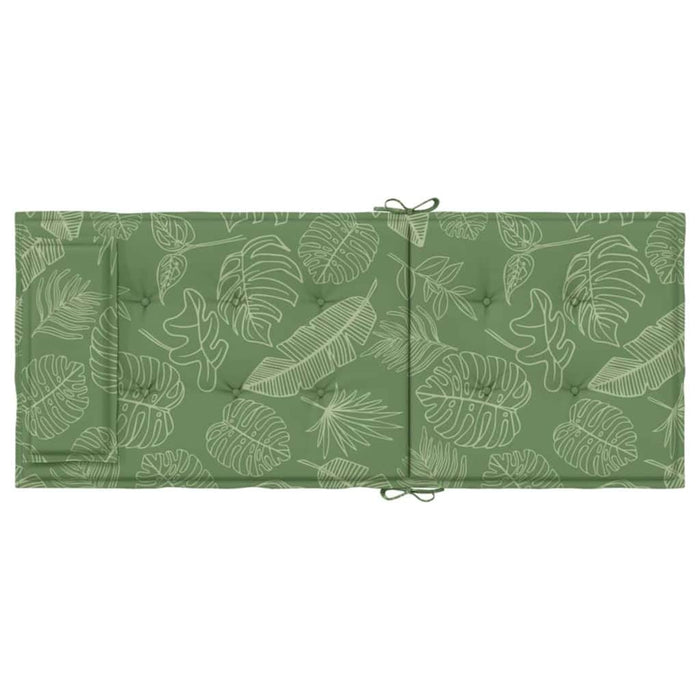 Cuscini Sedia Schienale Alto 4 pz Motivo Foglie Tessuto Oxford 361932