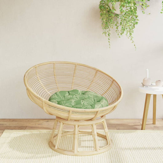 vidaXL Cuscino Rotondo Motivo a Foglie Ø 60x11 cm in Tessuto Oxford