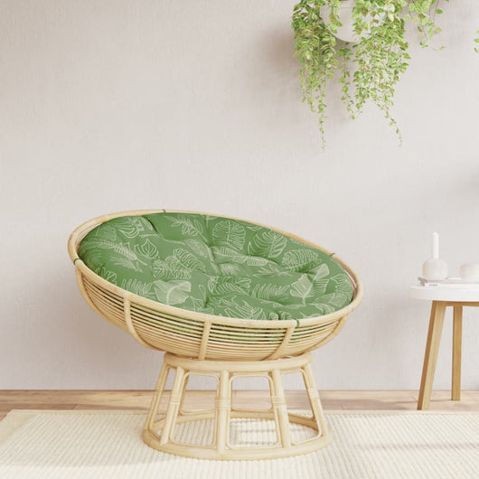 vidaXL Cuscino Rotondo Motivo a Foglie Ø 100x11 cm in Tessuto Oxford