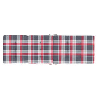 Cuscini Sedia Sdraio 2 pz Motivo Quadri Rosso in Tessuto Oxford 361997