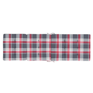 Cuscini Sedia Sdraio 2 pz Motivo Quadri Rosso in Tessuto Oxford 361997