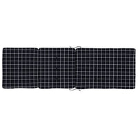 Cuscini Sedia Sdraio 2 pz Motivo Quadri Nero in Tessuto Oxford 362000