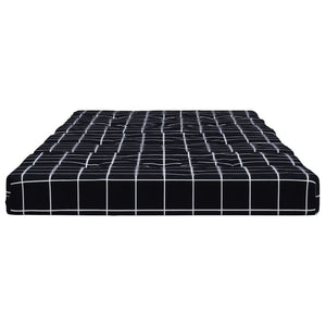 Cuscini Sedia Sdraio 2 pz Motivo Quadri Nero in Tessuto Oxford 362000