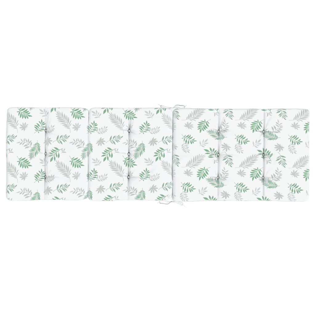 Cuscini per Sedia a Sdraio 2 pz Motivo Foglie in Tessuto Oxford 362002