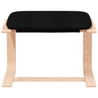 Poltrona Relax con Poggiapiedi Nera in Tessuto 3154416