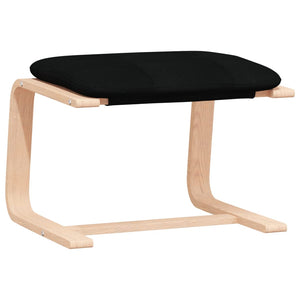 Poltrona Relax con Poggiapiedi Nera in Tessuto 3154416