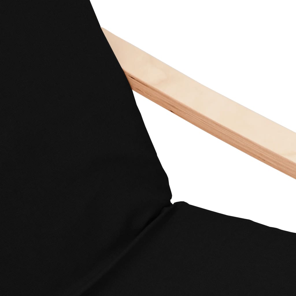 Poltrona Relax con Poggiapiedi Nera in Tessuto 3154416