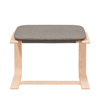 Poltrona Relax con Poggiapiedi Tortora in Tessuto 3154418