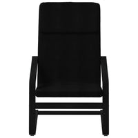 Poltrona Relax con Poggiapiedi Nera in Tessuto 3154419