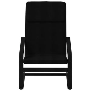 Poltrona Relax con Poggiapiedi Nera in Tessuto 3154419