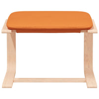 Sedia Relax con Poggiapiedi Giallo Scuro in Tessuto 3154420