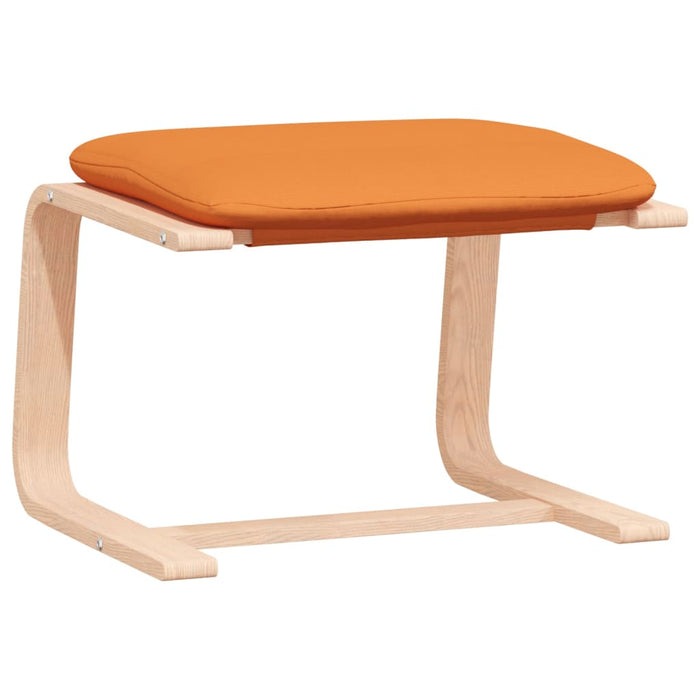 Sedia Relax con Poggiapiedi Giallo Scuro in Tessuto 3154420