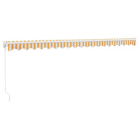 Tenda Sole Retrattile Gialla e Bianca 5x3 m Tessuto e Alluminio 3154435