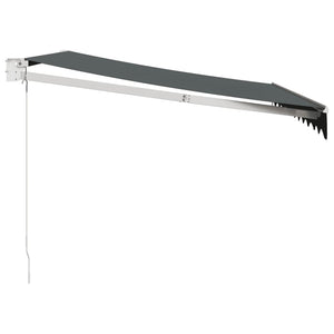 Tenda da Sole Retrattile Antracite 3x2,5 m Tessuto e Alluminio 3154436