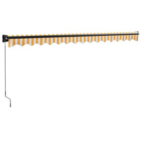 Tenda Sole Retrattile Gialla e Bianca 4x3 m Tessuto e Alluminio 3154458